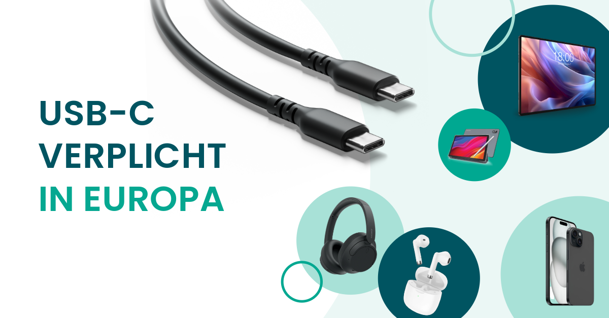 Wetgeving USB-C verplicht in Europa voor draagbare apparaten